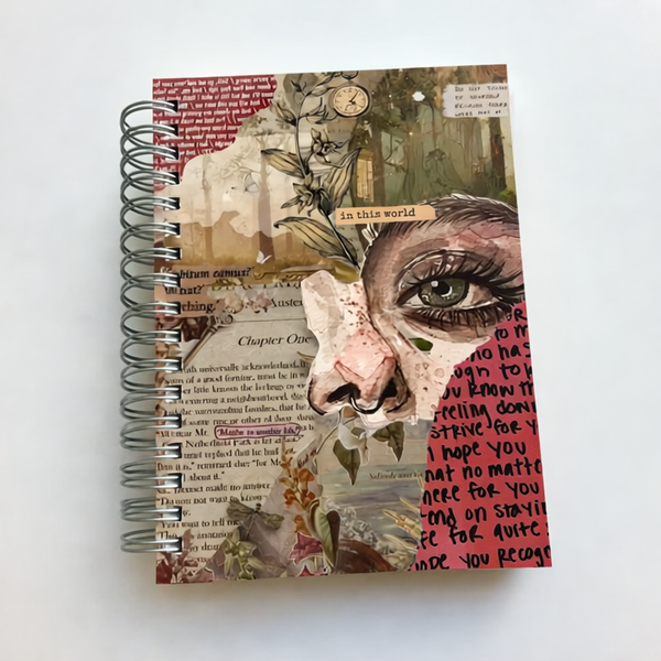 Moody Vintage Botanical B5 Diary – 250 Pages, Hard Cover, 120gsm, Metal Spiral