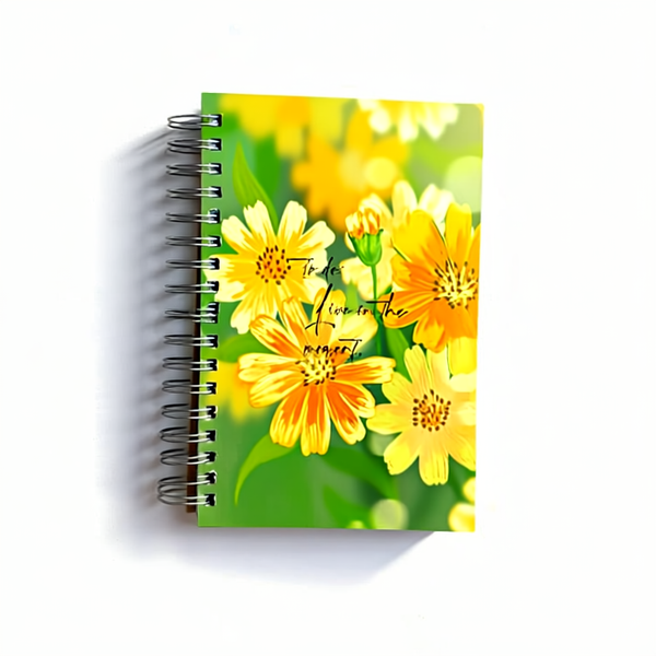 Photorealistic Floral Inspirational B5 Diary – 250 Pages, Hard Cover, 120gsm, Metal Spiral