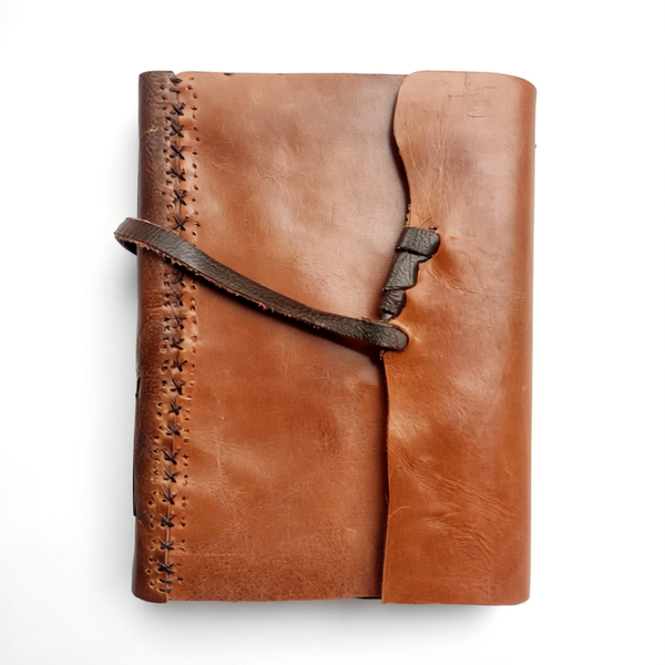 Handcrafted Rustic Leather Journal – B5/A5, 200 Pages