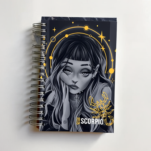 Scorpio Zodiac Spiral Diary – B5 Hard Cover, 200 Pages