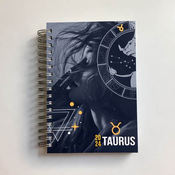 Taurus Zodiac Spiral Diary – B5 Hard Cover, 200 Pages